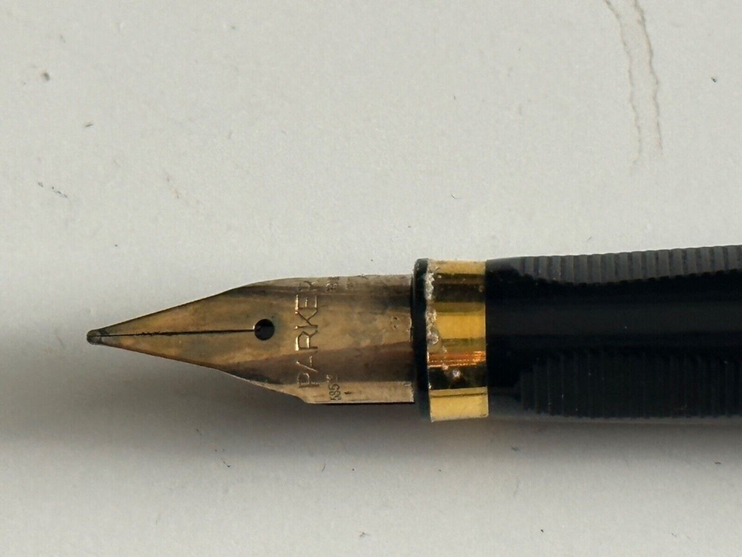 Parker Laque 14C 585 Gold Nib Brown Fountain Pen With Original Box