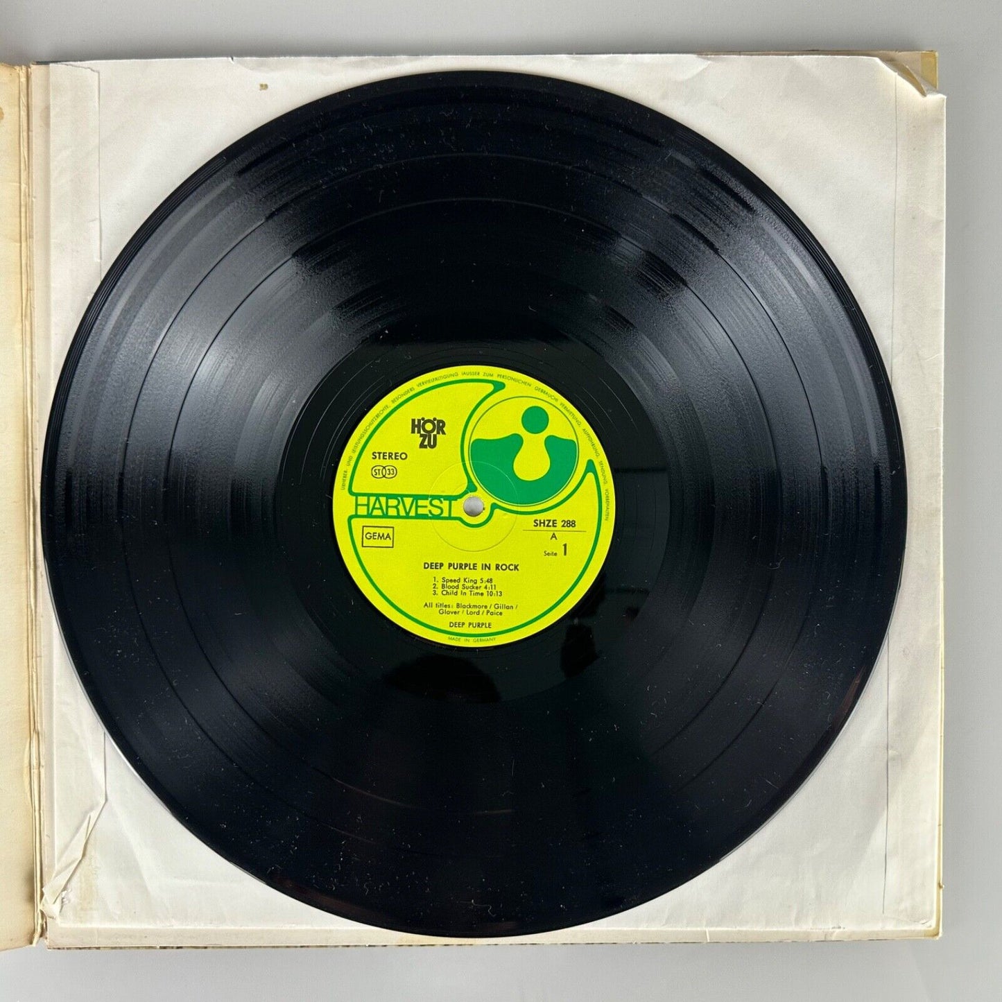 DEEP PURPLE 'In Rock' 1970 German gatefold-sleeve vinyl LP - HÖR ZU pressing