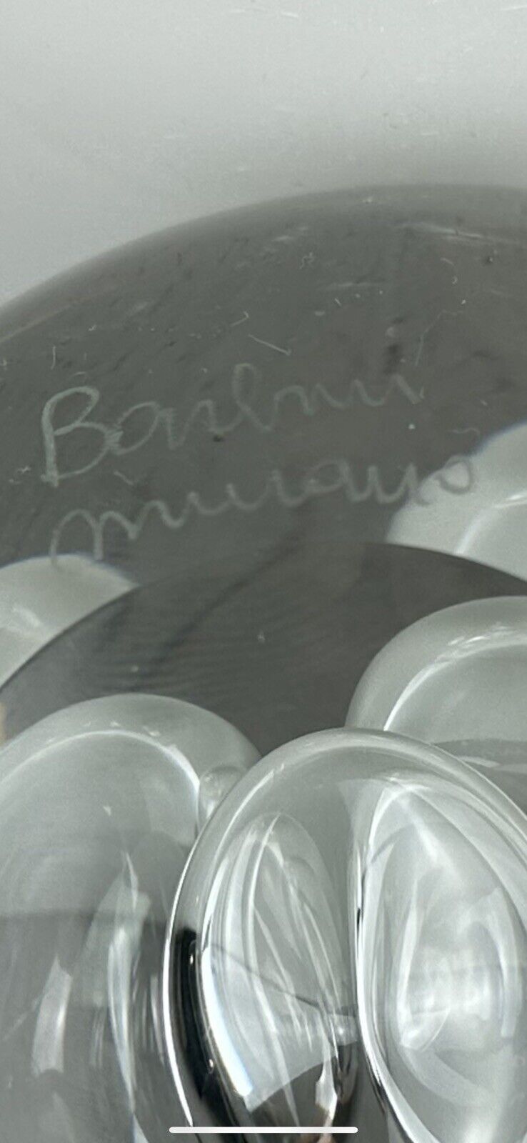 Murano Paperweight Italian vintage glass by Barbini 12cm