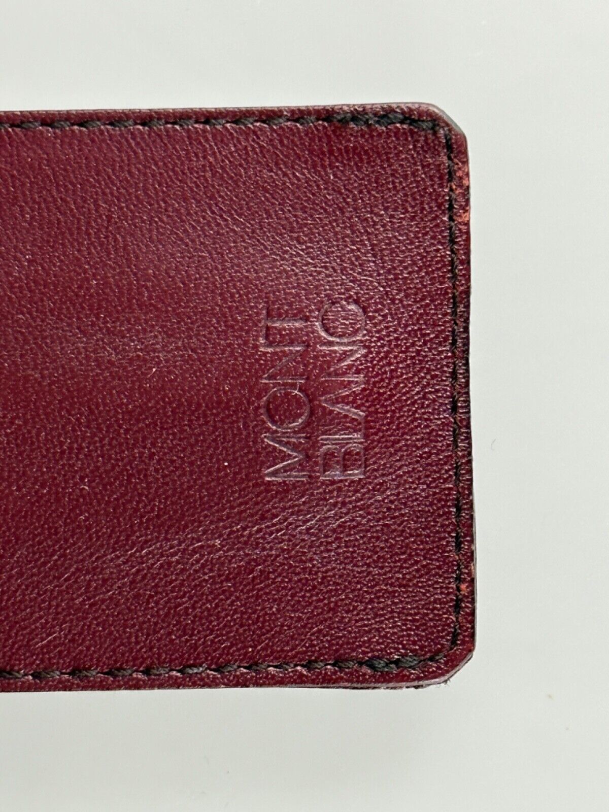 Montblanc Leather Pencil Case Red Bordeaux Vintage Holder for 4 Pens Pencils