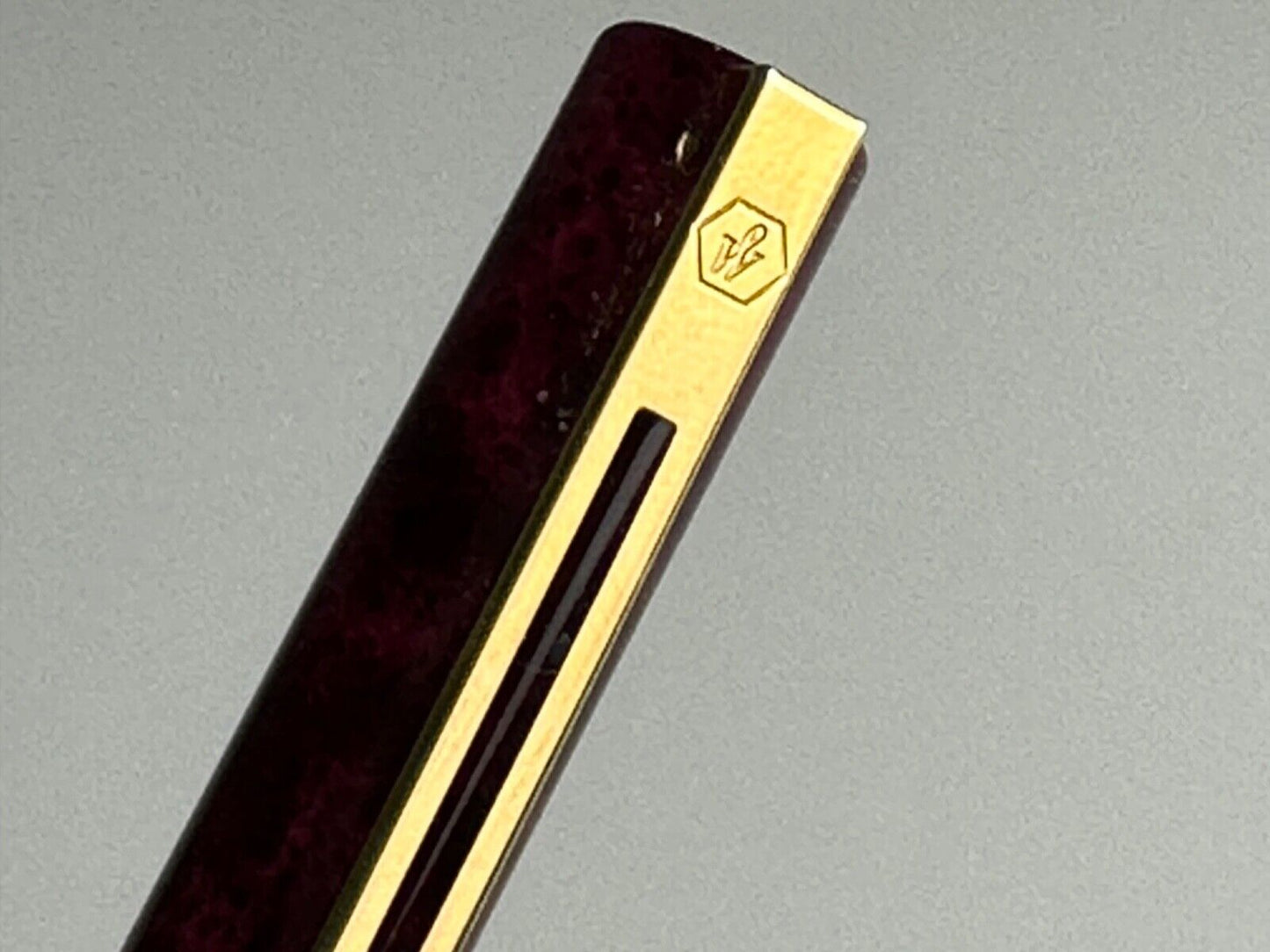 Waterman Allure Ballpoint Pen Bordeaux Red Gold Trim Vintage