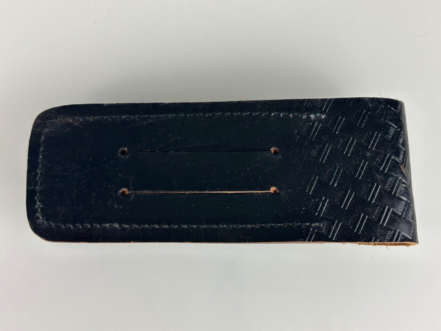 Vintage Navaja Folding Lock Knife Large 11" Wood Brass with leather case