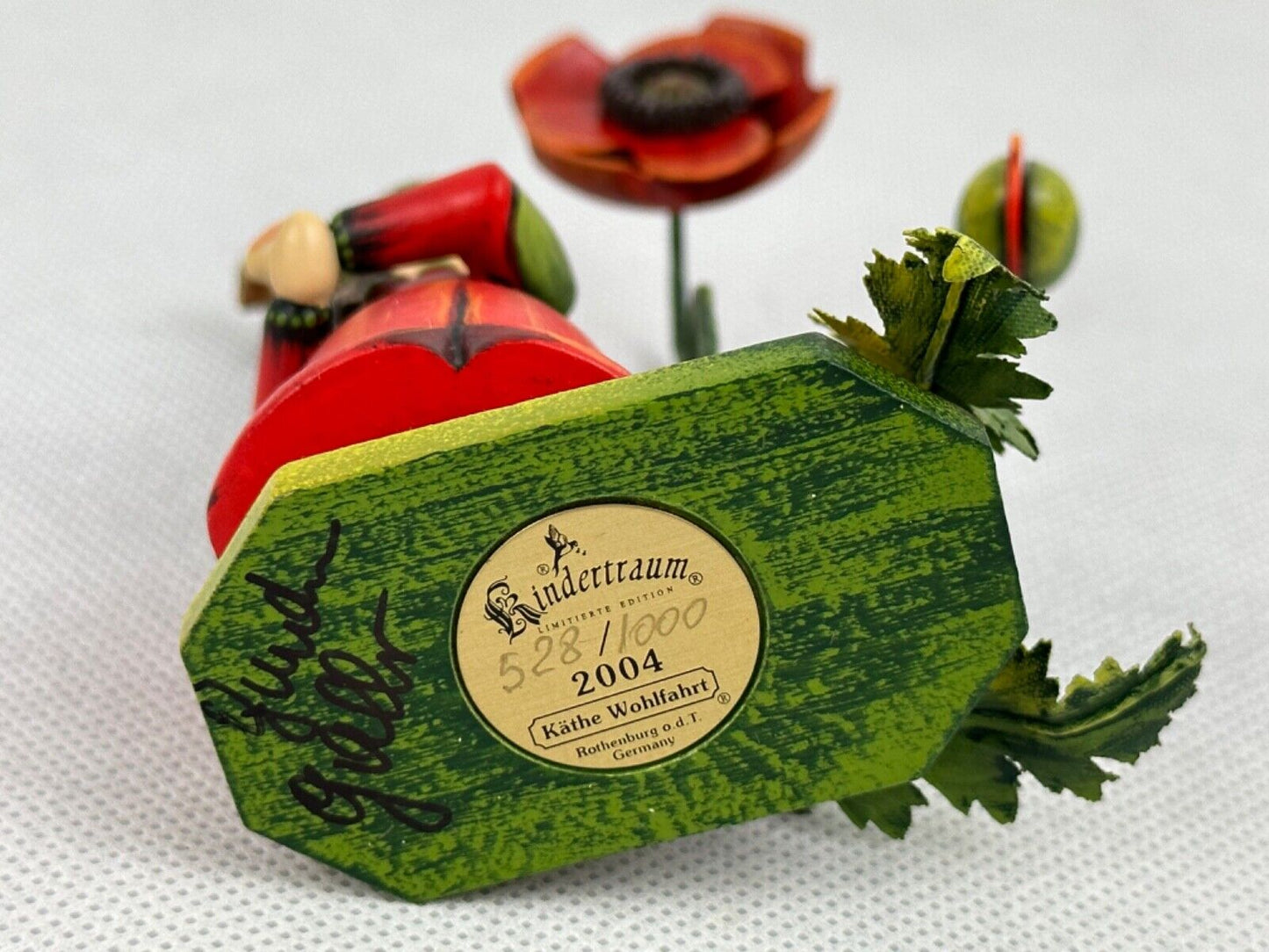 Kathe Wohlfahrt Mohnblume Poppy Limited Edition 528/1000 Germany 2004