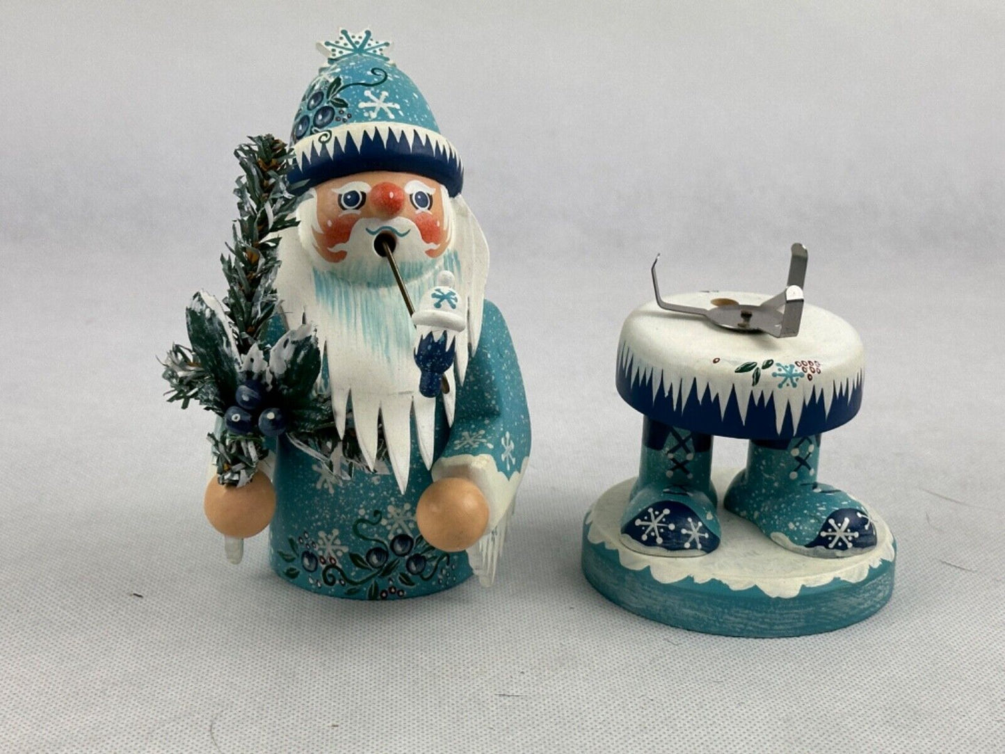 Kathe Wohlfahrt Holzknoddl Santa Smoker Taubervalley 21cm