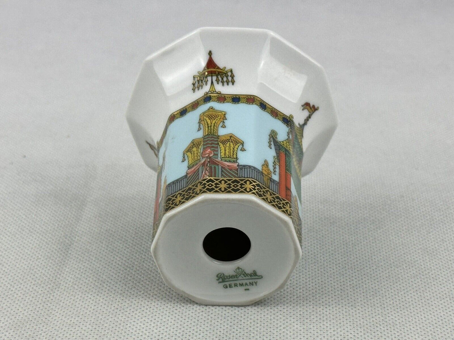 Rosenthal Versace Vase 5.9“ And Candle Holder 3“ Le Voyage De Marco Polo