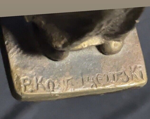 Paul Ludwig Kowalczewski Dutch Girl 1865-1910 Bronze figure/sculpture 2.7“