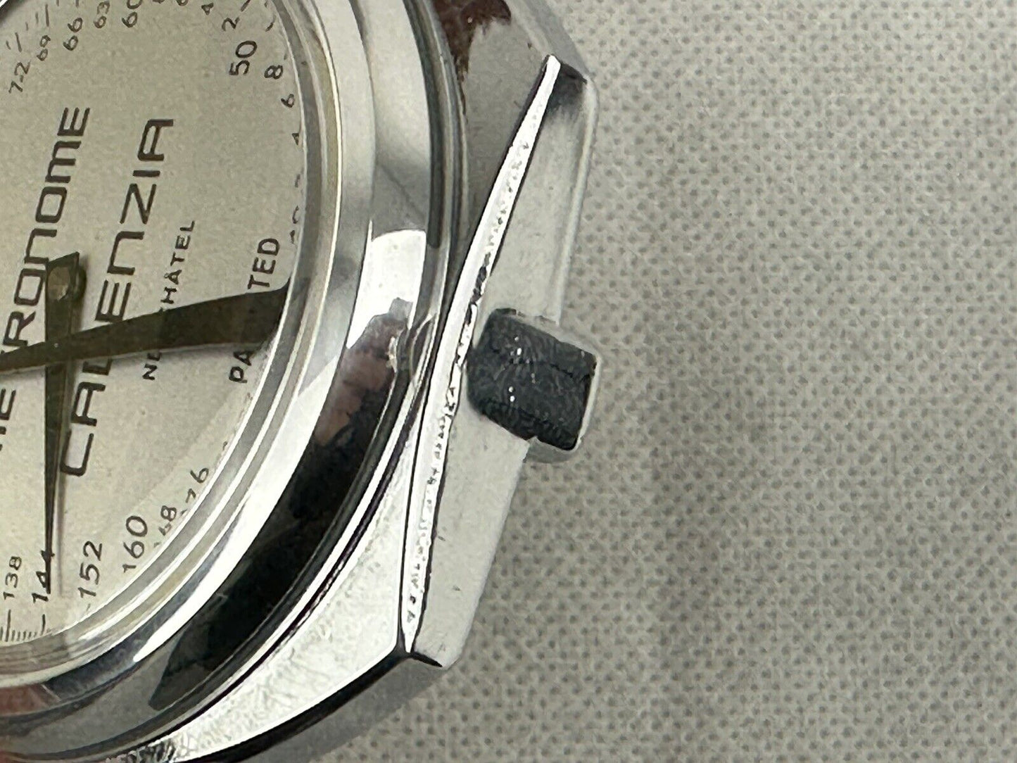 Vintage Cadenzia Pocket Metronome Neuchatel Swiss Made Silver Working