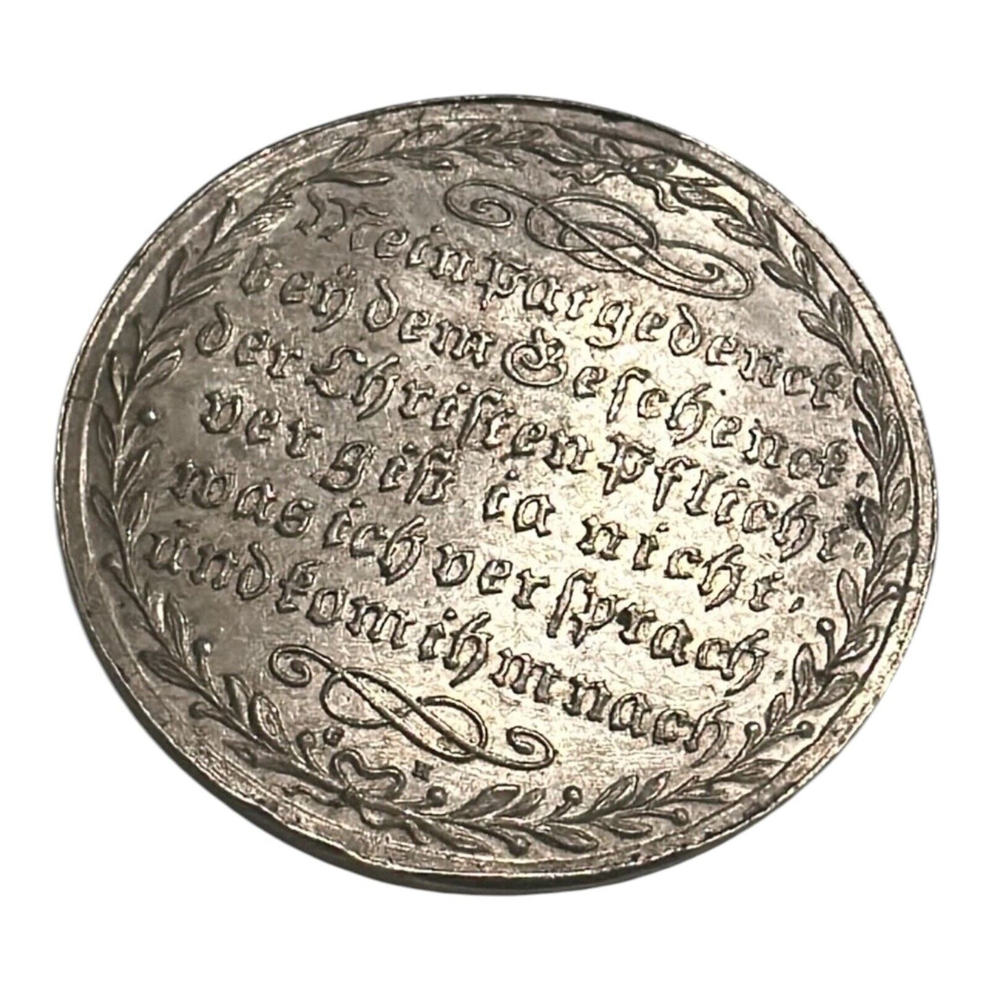 Nuremberg - silver baptismal medal Germany 18th Antique