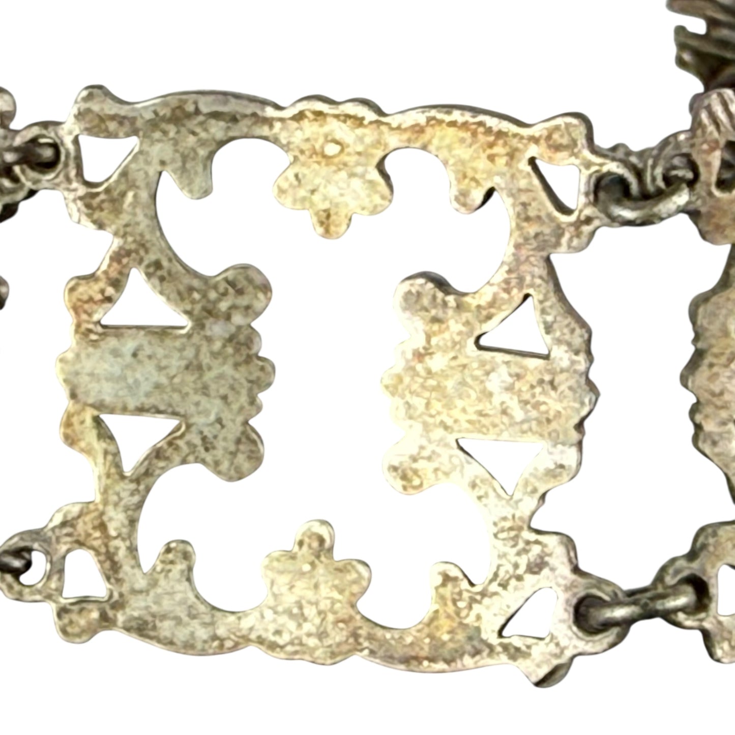 WMF 925 Sterling Silver Bracelet 20cm 21.7g Vintage Ornate Filigree Floral Link Germany