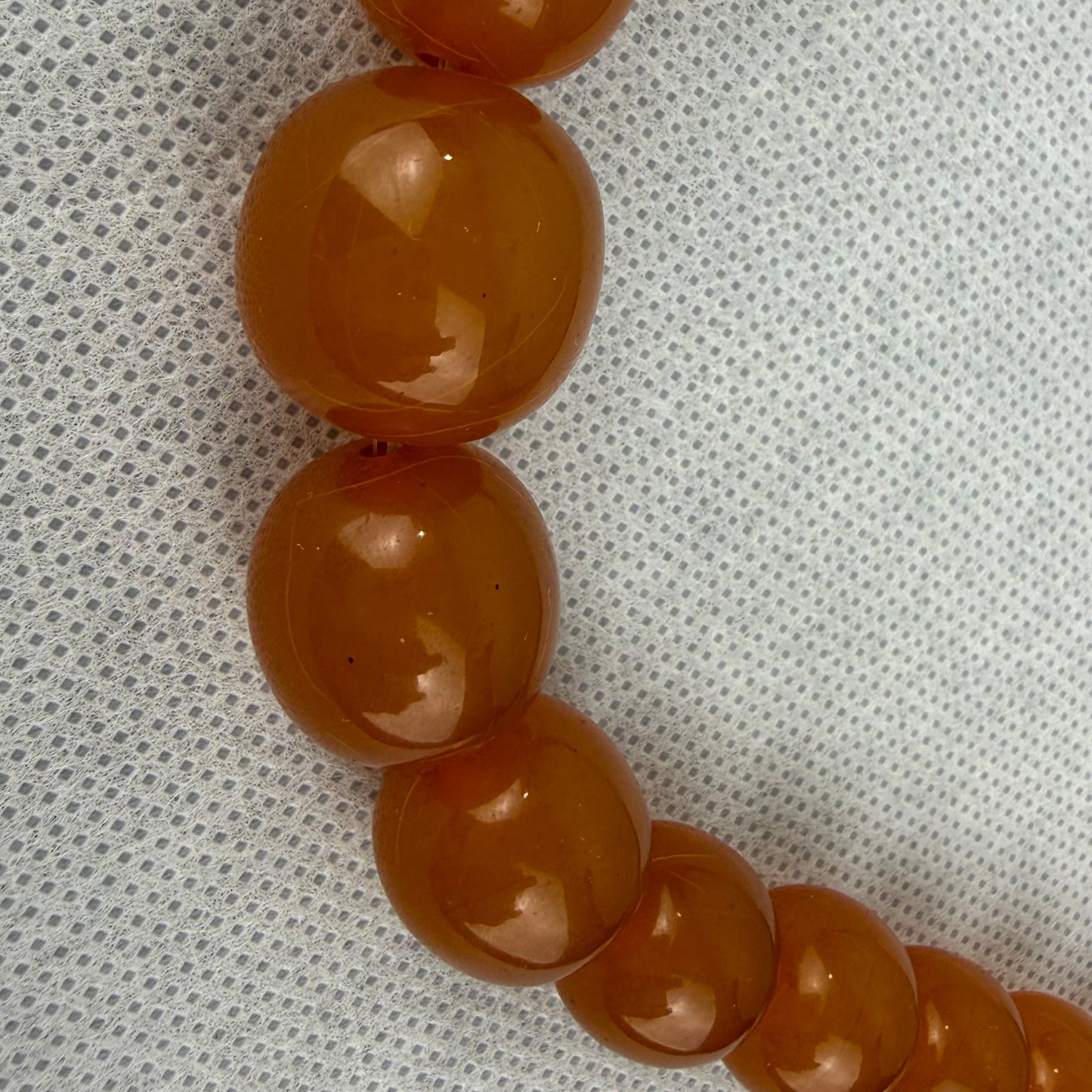 Vintage Amber Bead Necklace 60 cm | Natural Baltic Amber Style | 53,7 g Statement Jewelry