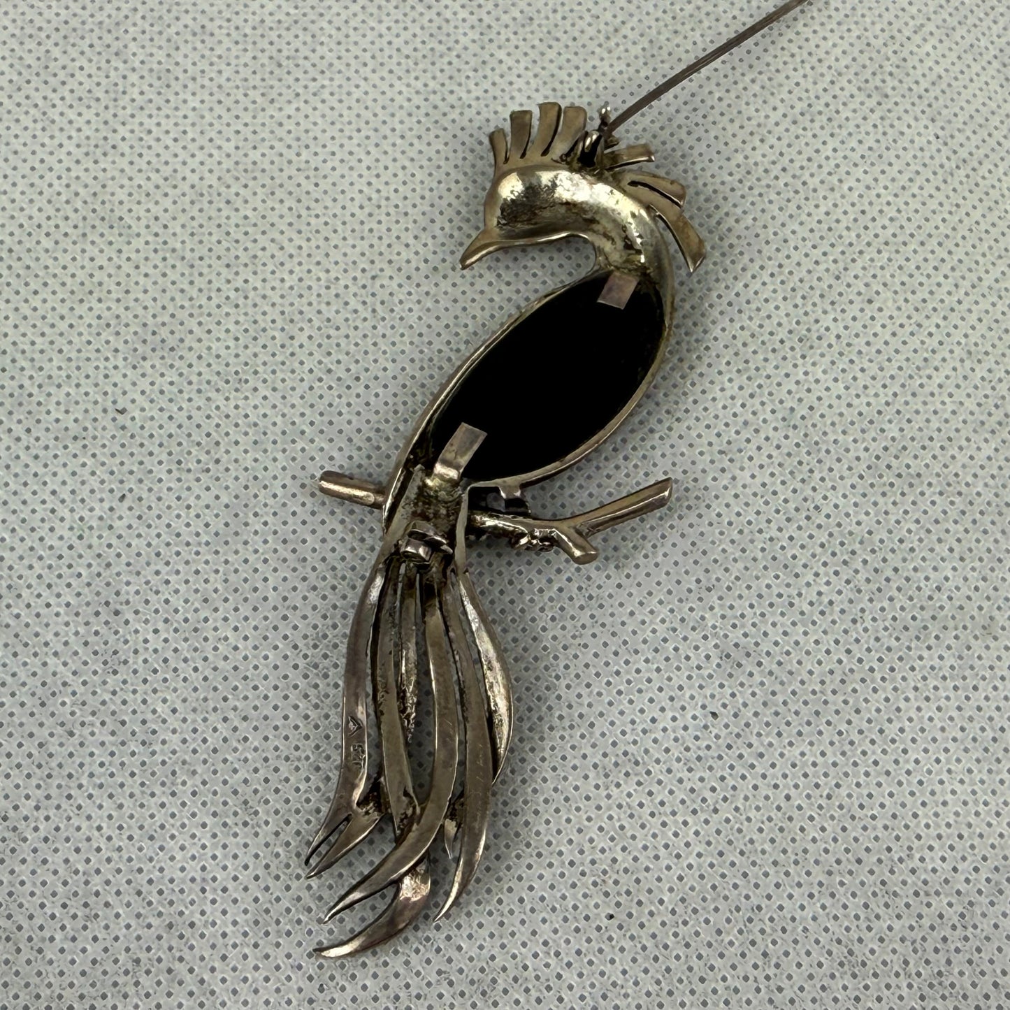 Vintage 925 Silver Parrot Brooch 10.5 cm – 20.7 g