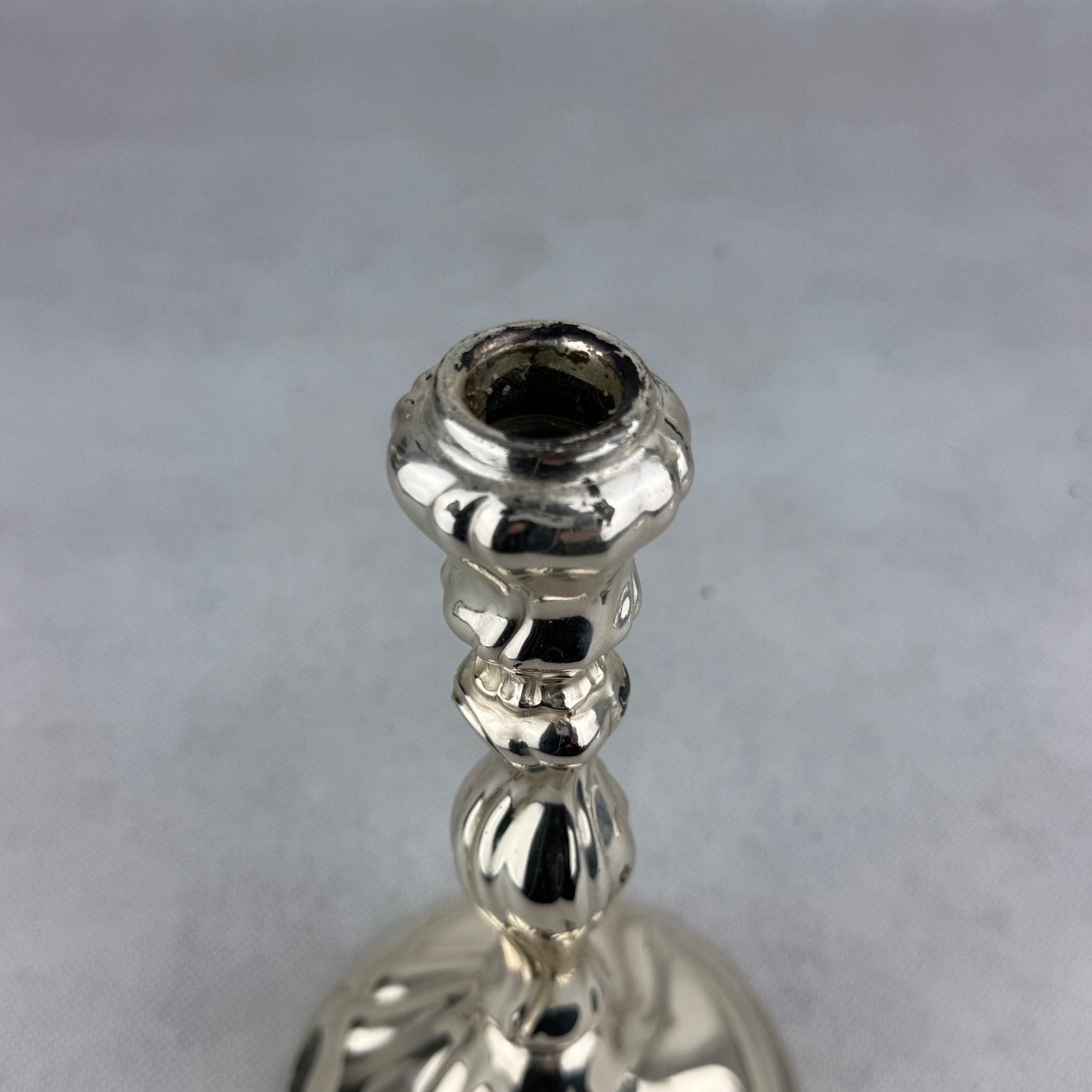 Antique 800 Silver Candlesticks Pair 18 cm – German Hallmarked – Heavy 560 g Total Weight