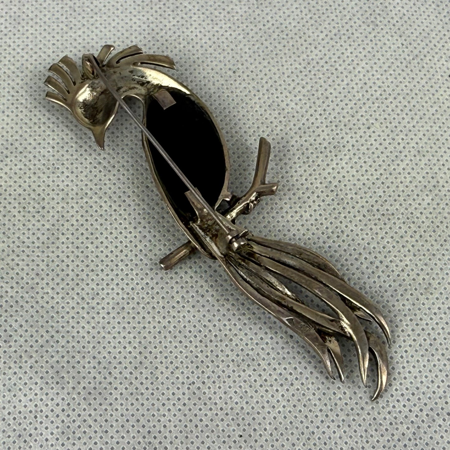 Vintage 925 Silver Parrot Brooch 10.5 cm – 20.7 g