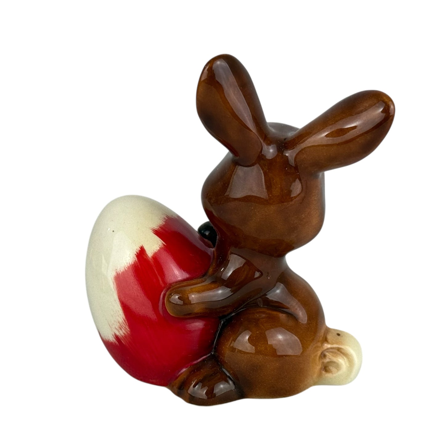 Goebel Bunny with Easter Egg Figurine Vintage Porcelain Rabbit 9cm Germany Easter Decor Collectible