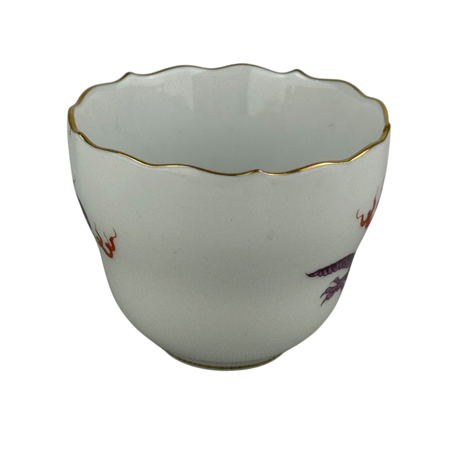 Meissen Ming Dragon Cup & Saucer Purple Gold 1st Quality Porcelain Germany
