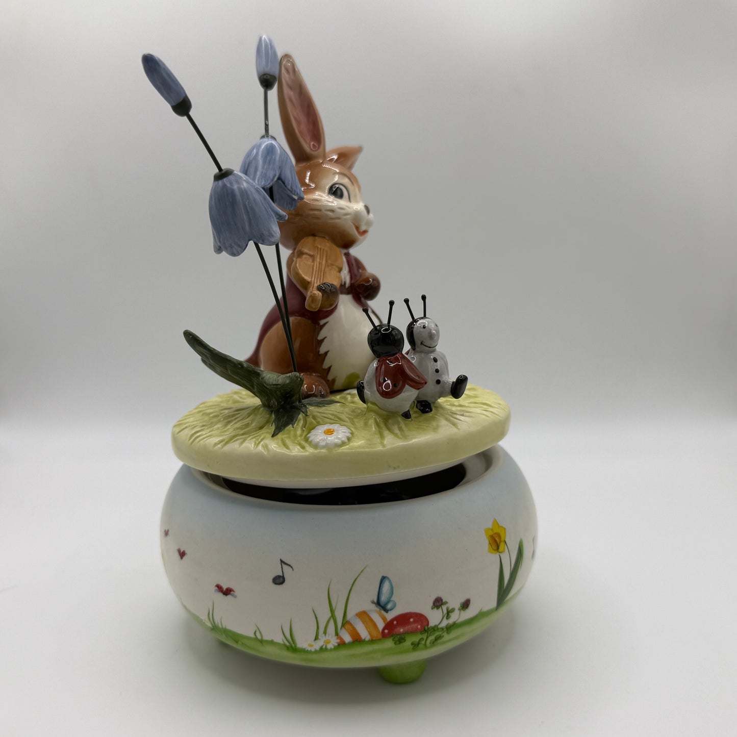 Goebel Easter Bunny Music Box 'Spring Melody' Porcelain Figurine