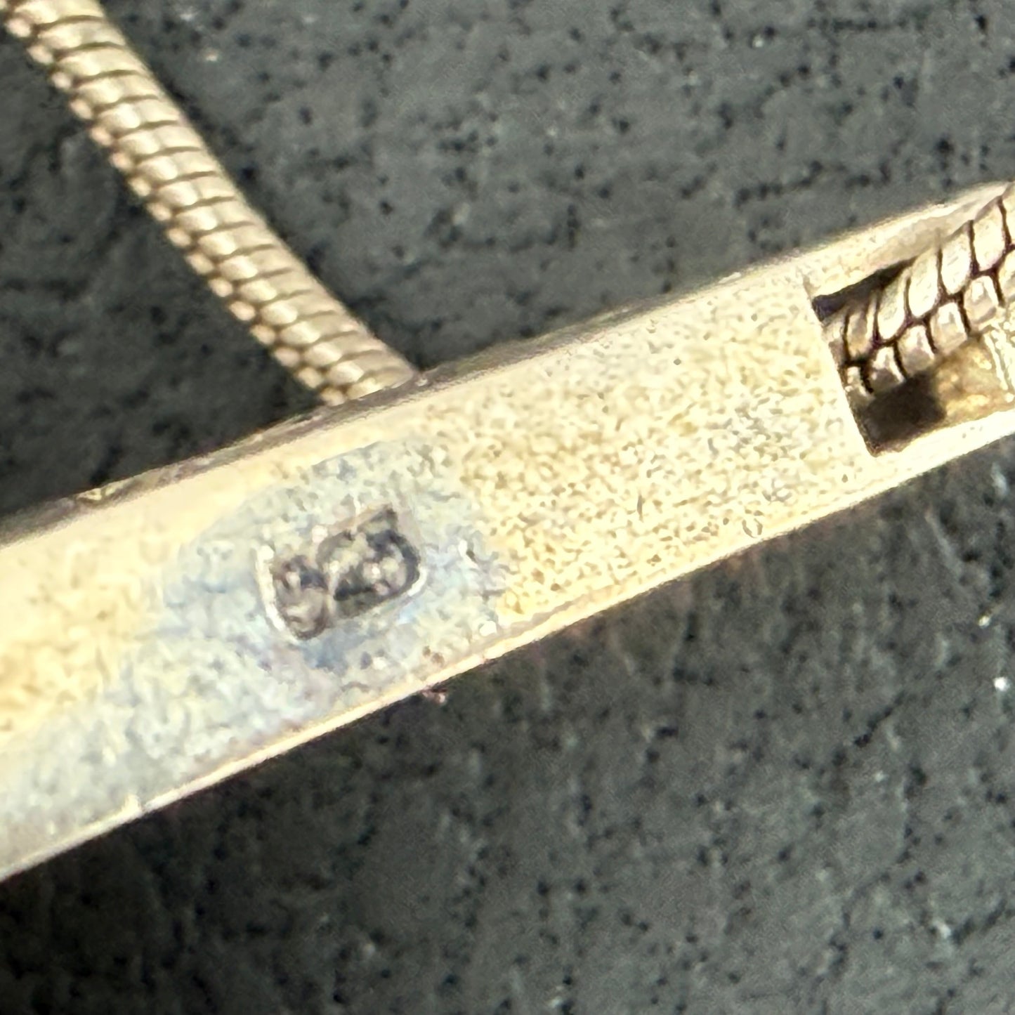 925 Sterling Silver Necklace with Zirconia Pendant 45cm Geometric Vintage Minimalist Jewelry