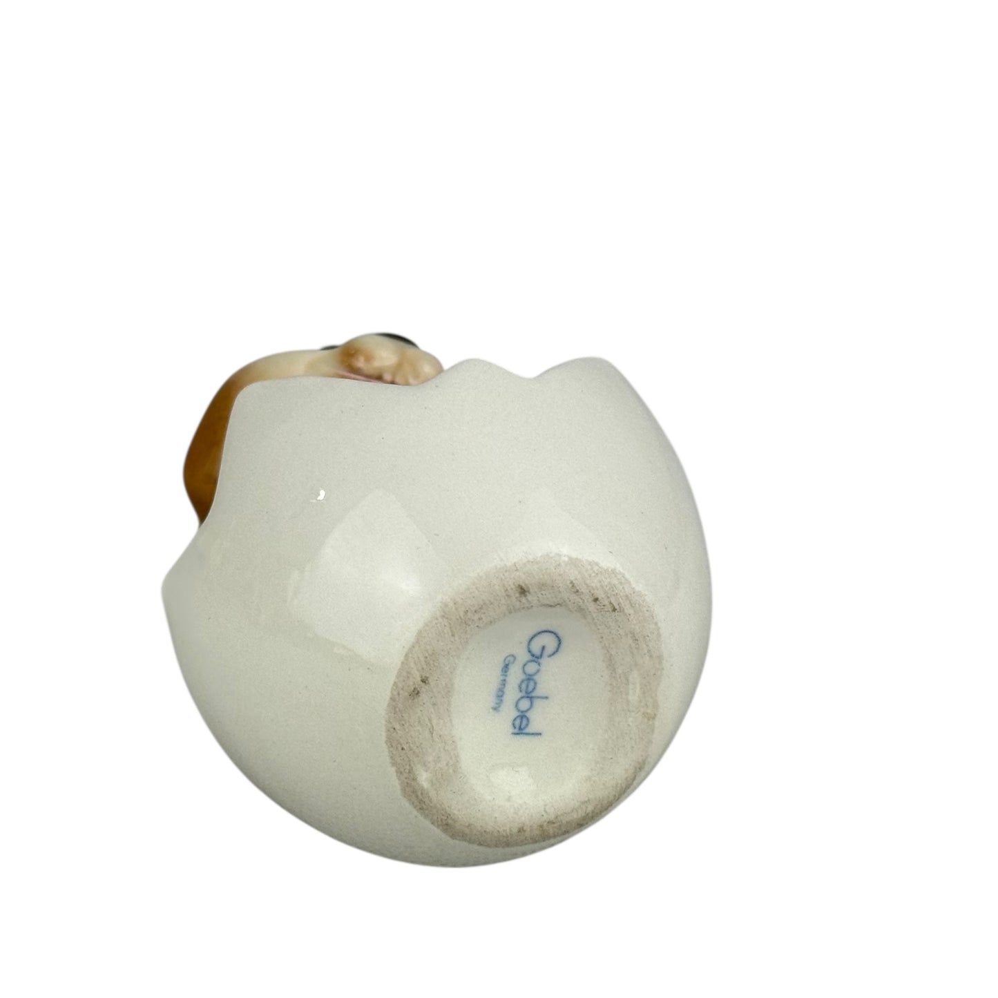 Goebel Bunny in Egg Figurine Vintage Porcelain Rabbit Easter Chick Egg Cup 9cm Germany Collectible