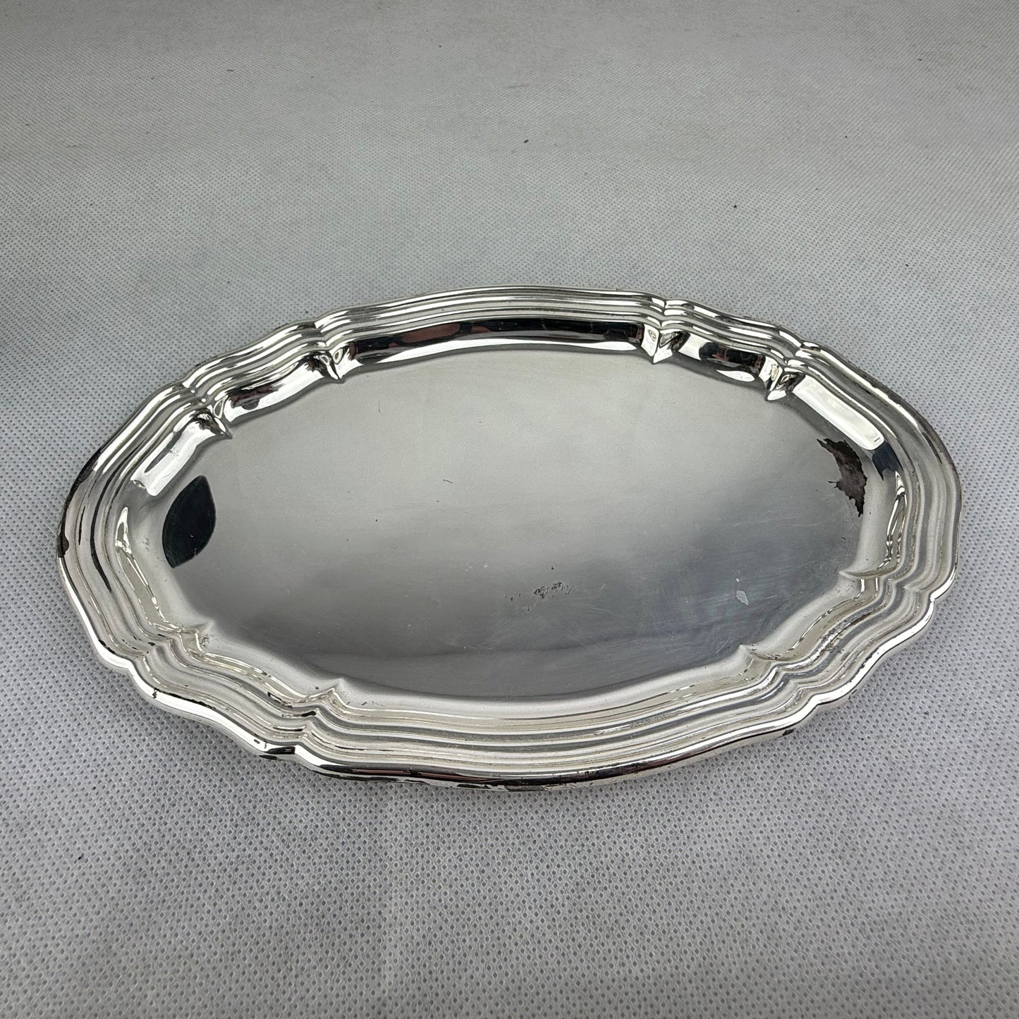 Vintage 925 Sterling Silver Creamer Sugar Bowl & Tray Set – German Hallmarks Crescent Crown