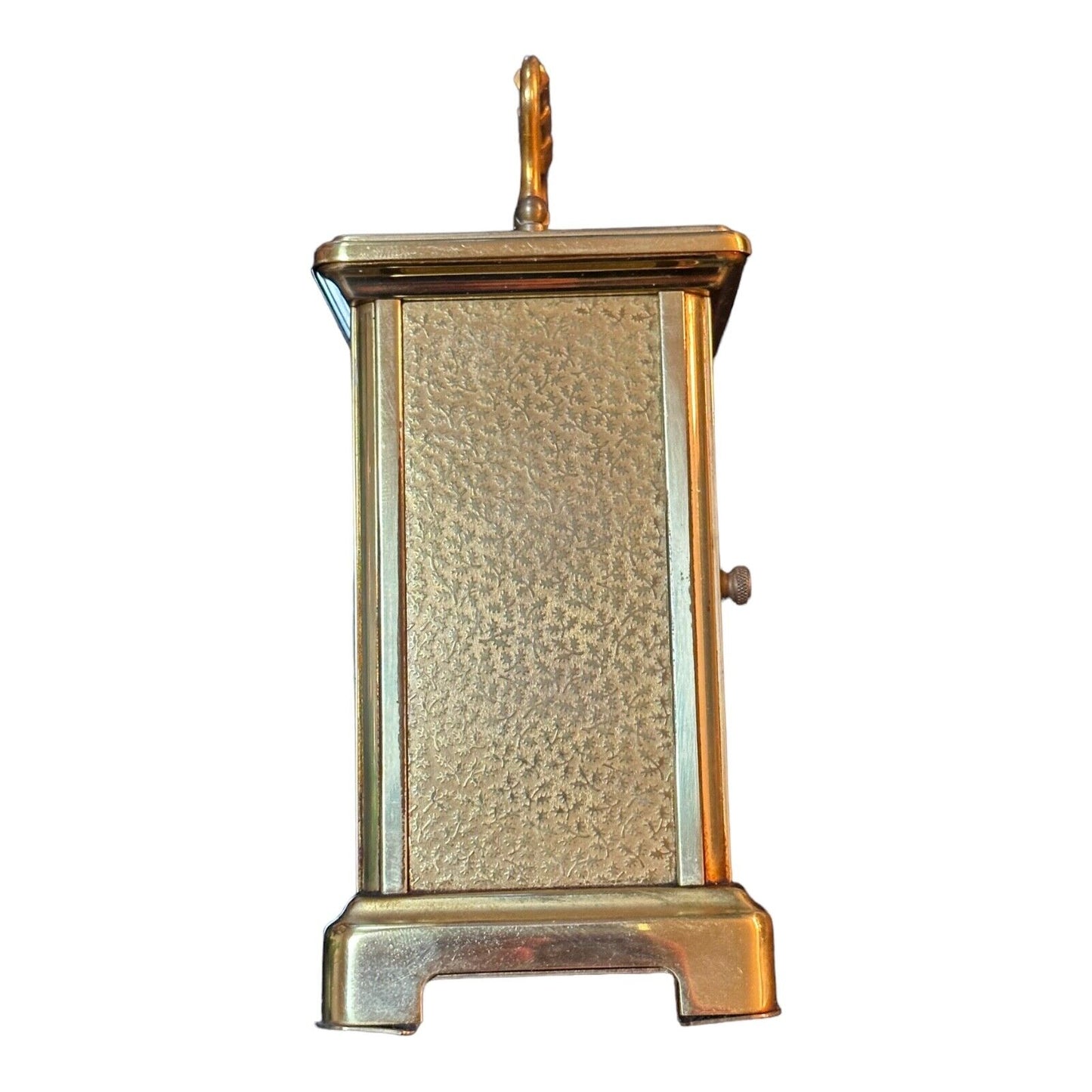 Bayard Duverdrey & Bloquel Desk Clock 8 day work Brass Golden made in france