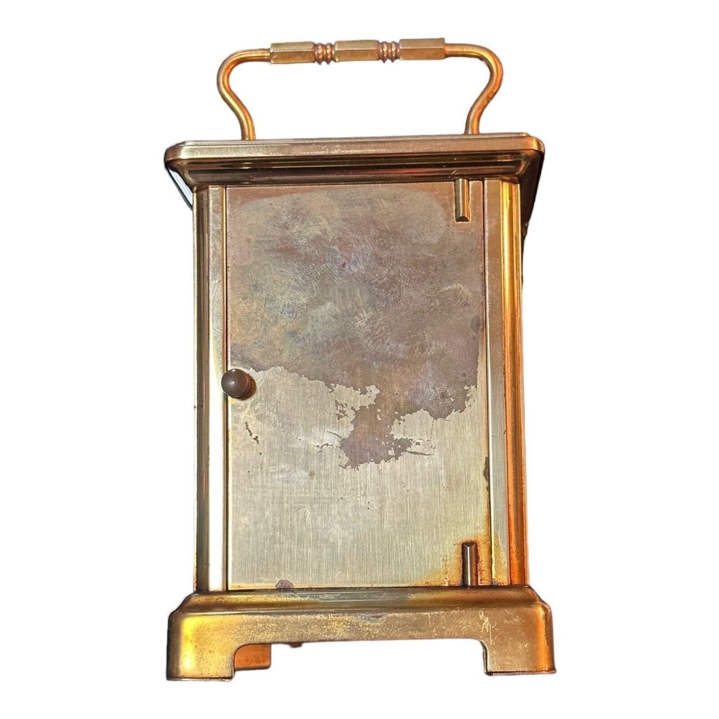 Bayard Duverdrey & Bloquel Desk Clock 8 day work Brass Golden made in france