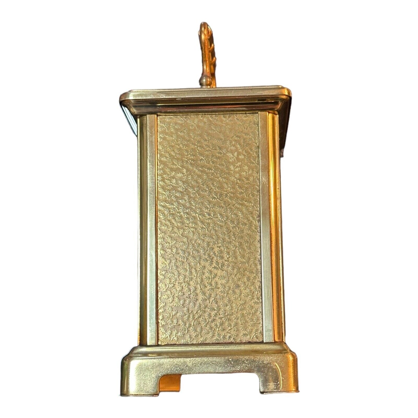 Bayard Duverdrey & Bloquel Desk Clock 8 day work Brass Golden made in france