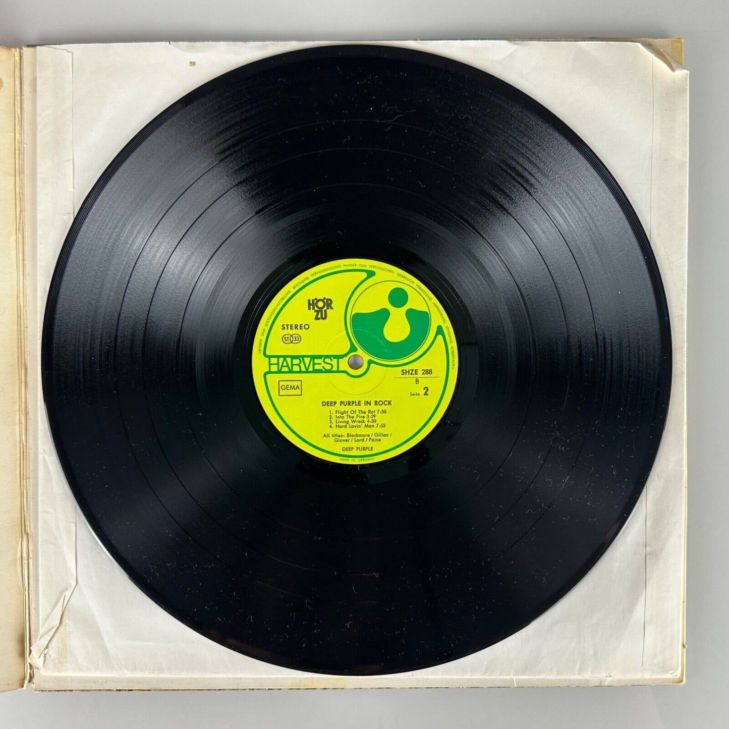 DEEP PURPLE 'In Rock' 1970 German gatefold-sleeve vinyl LP - HÖR ZU pressing