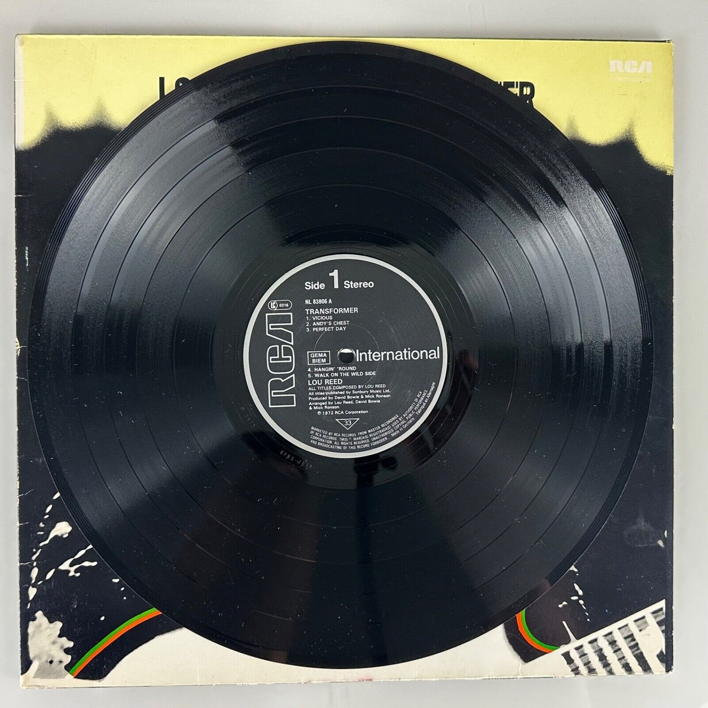 LOU REED transformer LP EX/VG+, NL 83806, vinyl, album, glam, classic rock, 1984