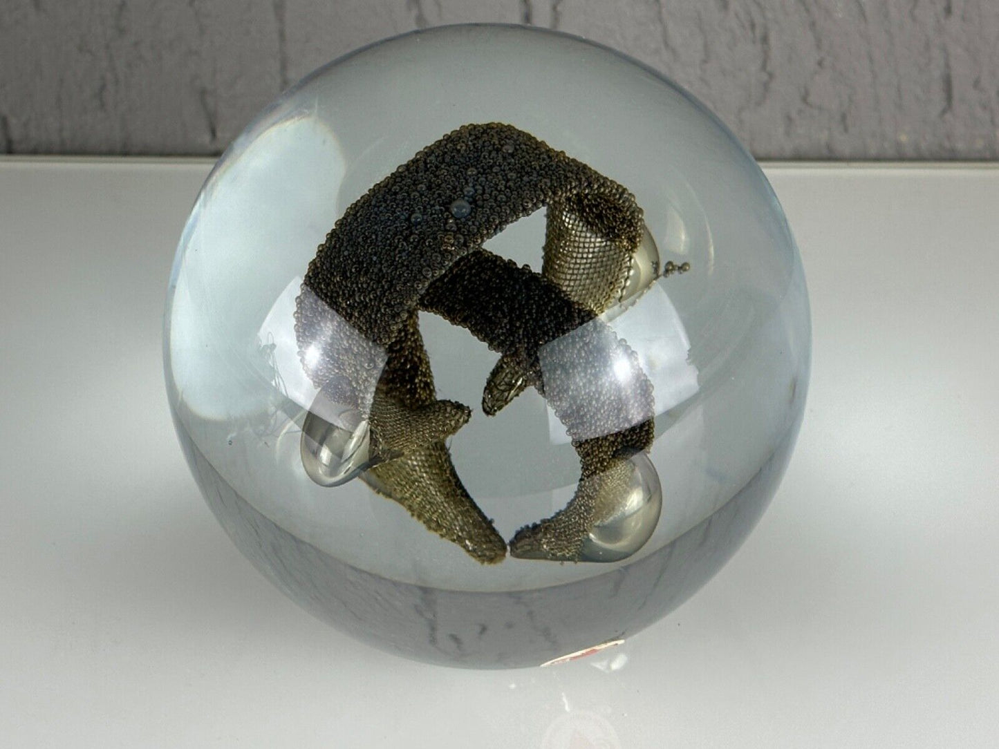 Vintage Large Glass Paperweight Jan Beranek - Czech Republic 1990‘s