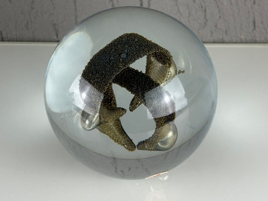 Vintage Large Glass Paperweight Jan Beranek - Czech Republic 1990‘s