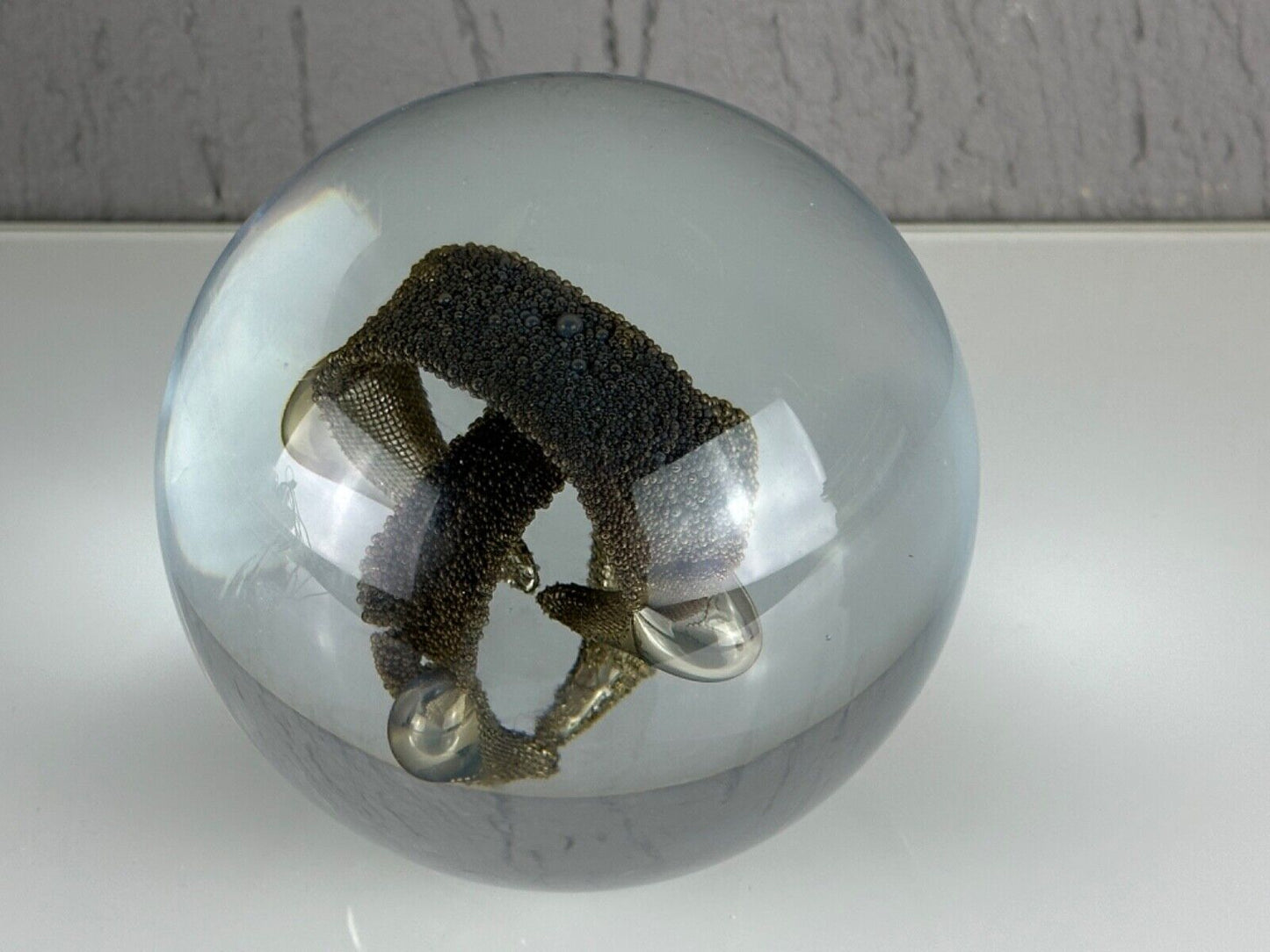 Vintage Large Glass Paperweight Jan Beranek - Czech Republic 1990‘s