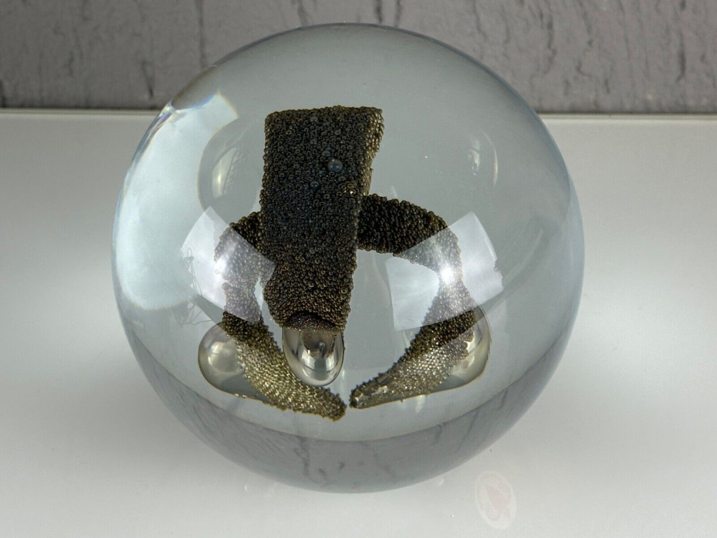 Vintage Large Glass Paperweight Jan Beranek - Czech Republic 1990‘s