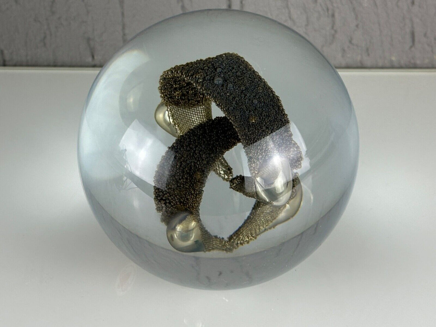 Vintage Large Glass Paperweight Jan Beranek - Czech Republic 1990‘s