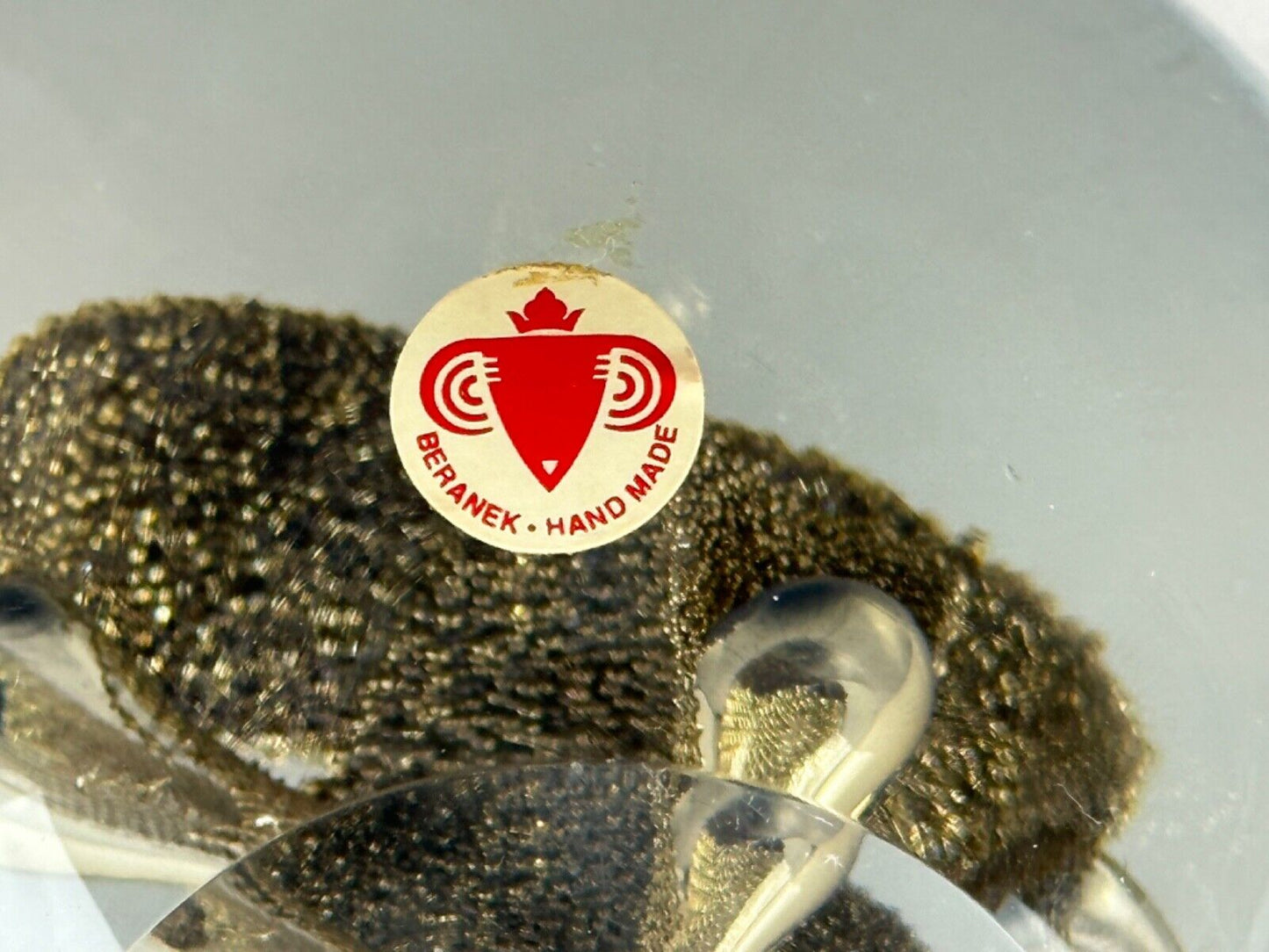 Vintage Large Glass Paperweight Jan Beranek - Czech Republic 1990‘s