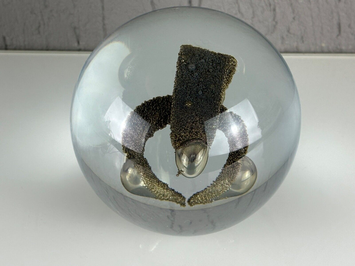 Vintage Large Glass Paperweight Jan Beranek - Czech Republic 1990‘s