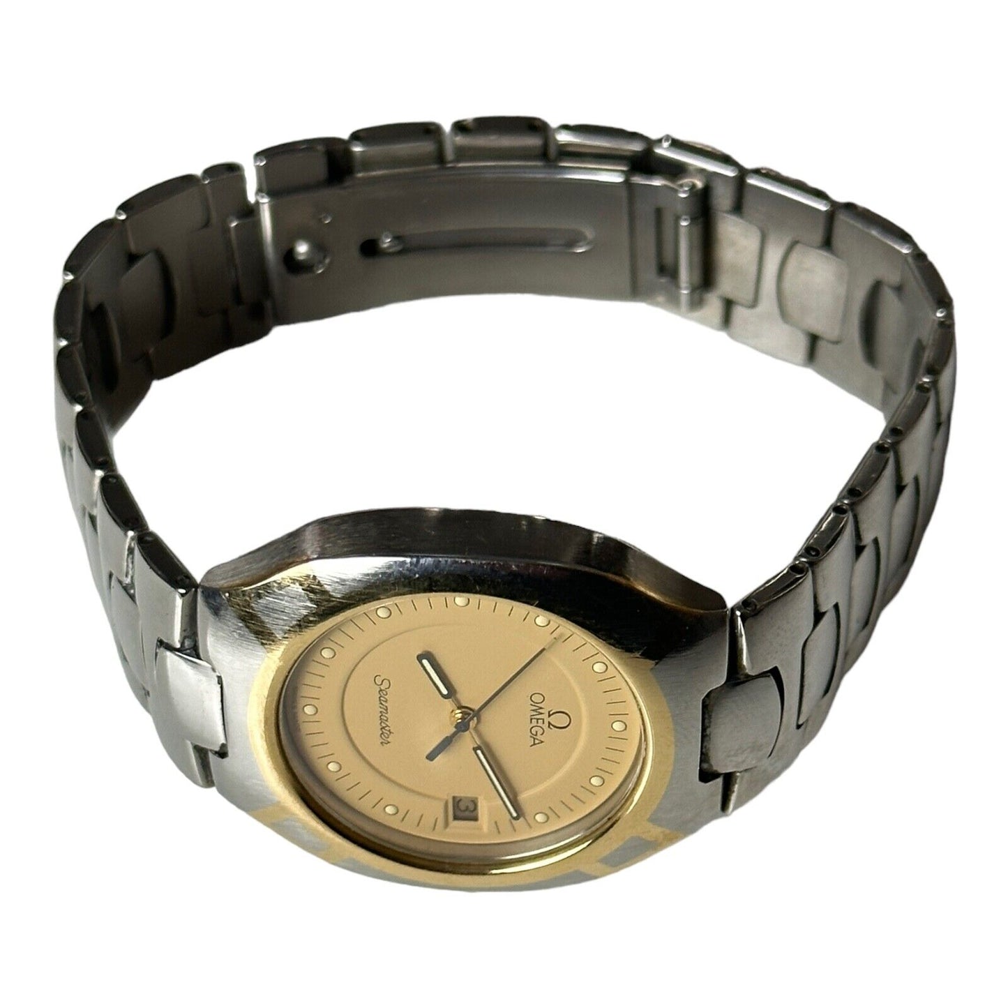 OMEGA Seamaster Polaris 1455 watch stainless steel gold 18 ct quartz