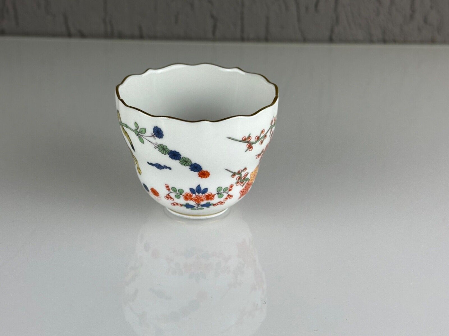 Vintage 20th Meissen Porcelain Cup & Saucer Yellow Tiger Porzellan Tasse German