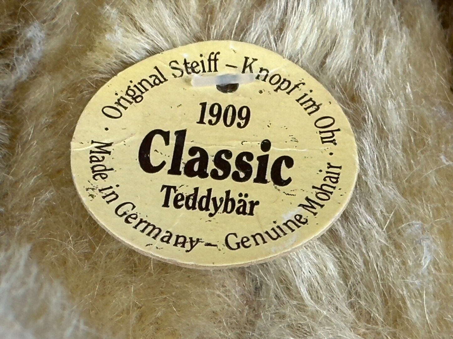 Antique Vintage Mohair Steiff Classic 1909 Teddy Bear Humpback