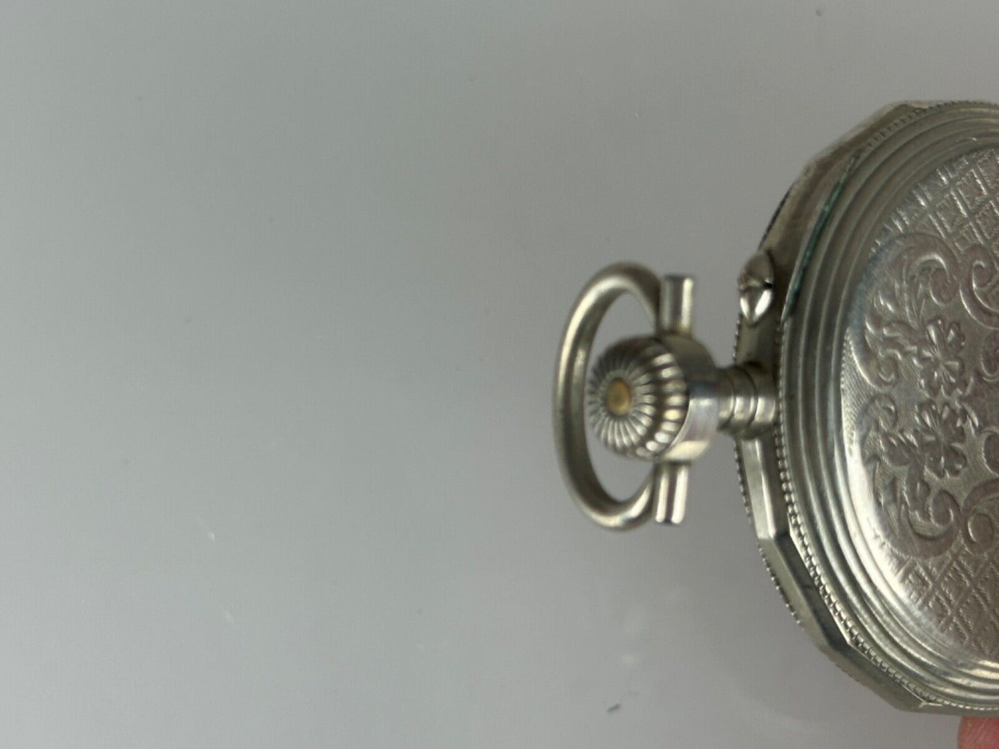 Depose Argentan Pocket Watch Silver 52mm Vintage