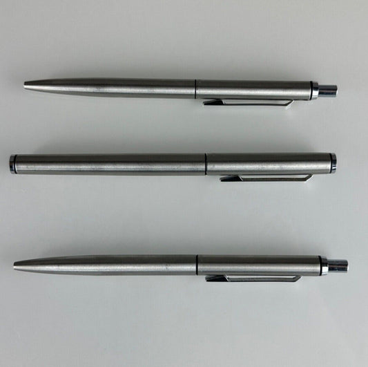 Pelikan Signum Fountain Pen & 2 Ballpoint Pens Silver Metal Set P540 K560