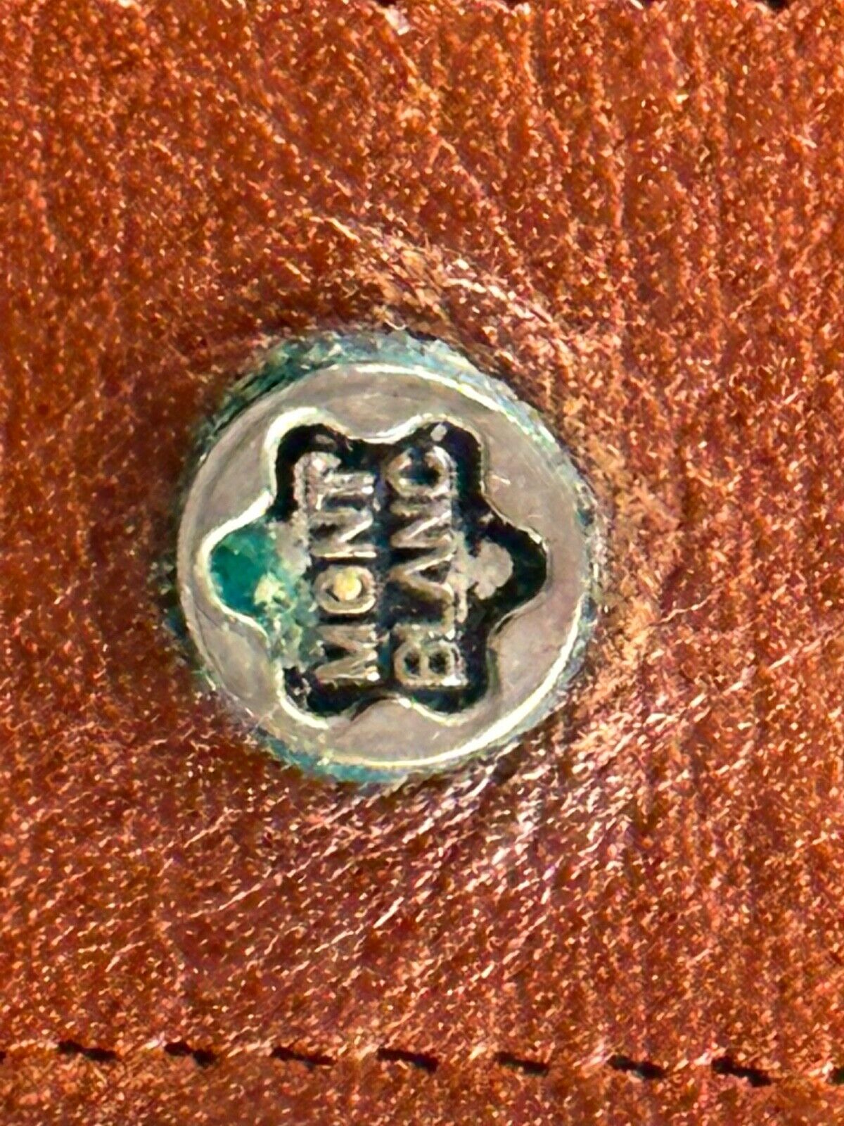 MontBlanc Etui Pencil Case Leather Brown Vintage for 2 Pencil