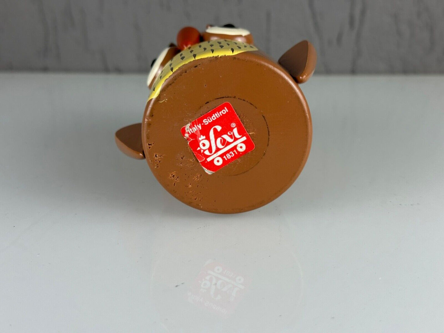 Sevi Nutcracker Wooden Owl Rotating Thread Brown made in Tirol, Italy Vintage