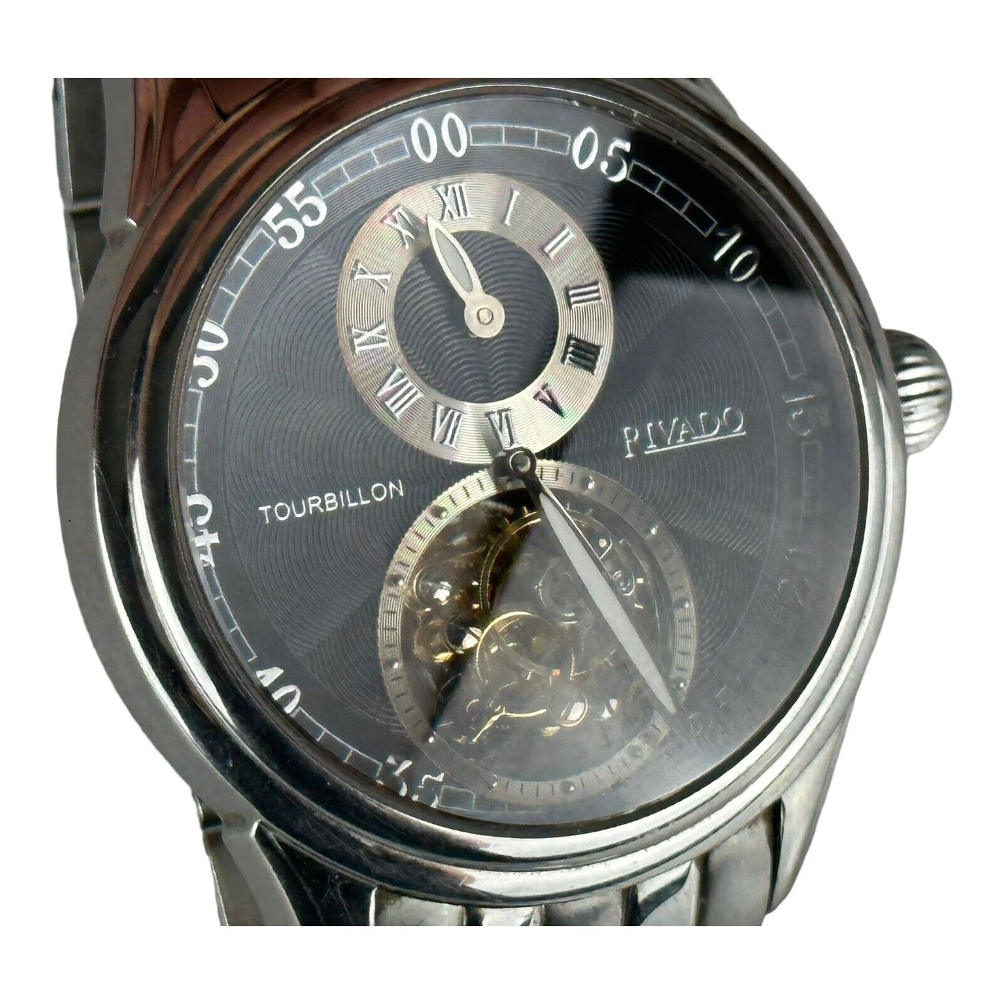 Rivado Tourbillon Limited Edition 89/126 Silver / Black Stainless Steel 43mm