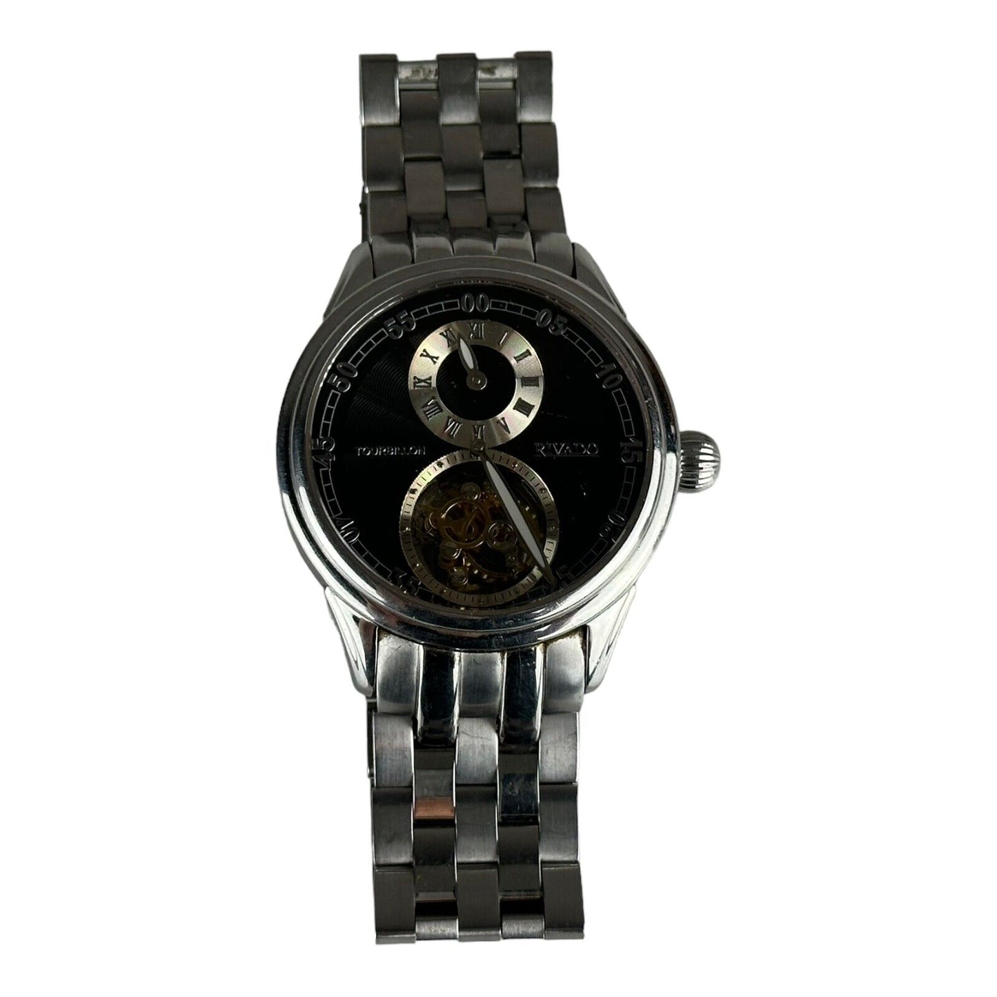 Rivado Tourbillon Limited Edition 89/126 Silver / Black Stainless Steel 43mm