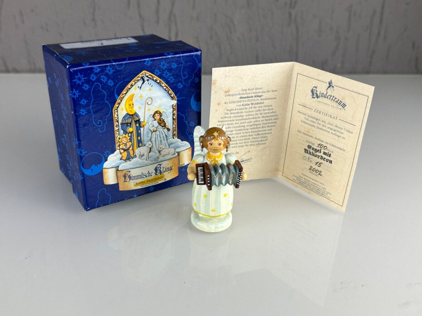 Kathe Wohlfahrt Engel mit Akkordeon Angel with accordion Limited Edition 15/100
