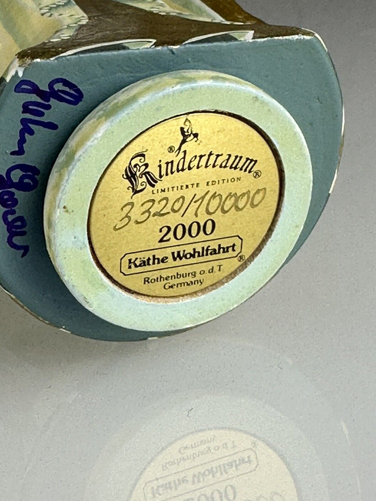 Kathe Wohlfahrt Jahresengel Annual Angel 2000 Limited Edition No.3320/10K