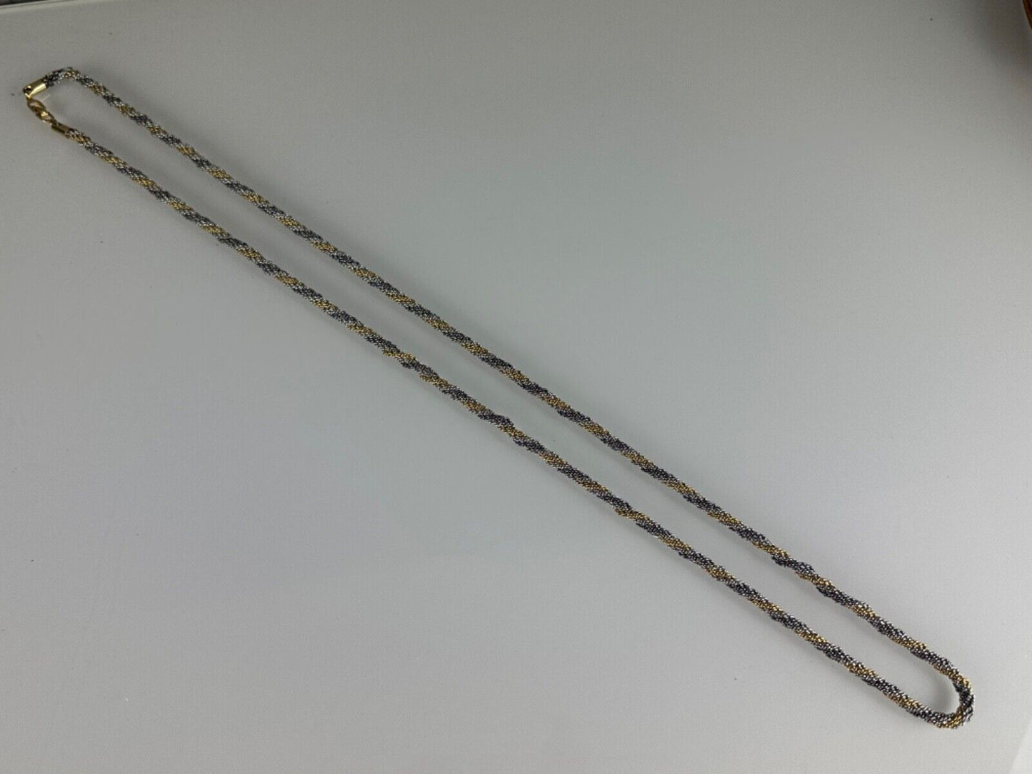 Christian Dior Vintage Necklace 36" Gold Silver with original box