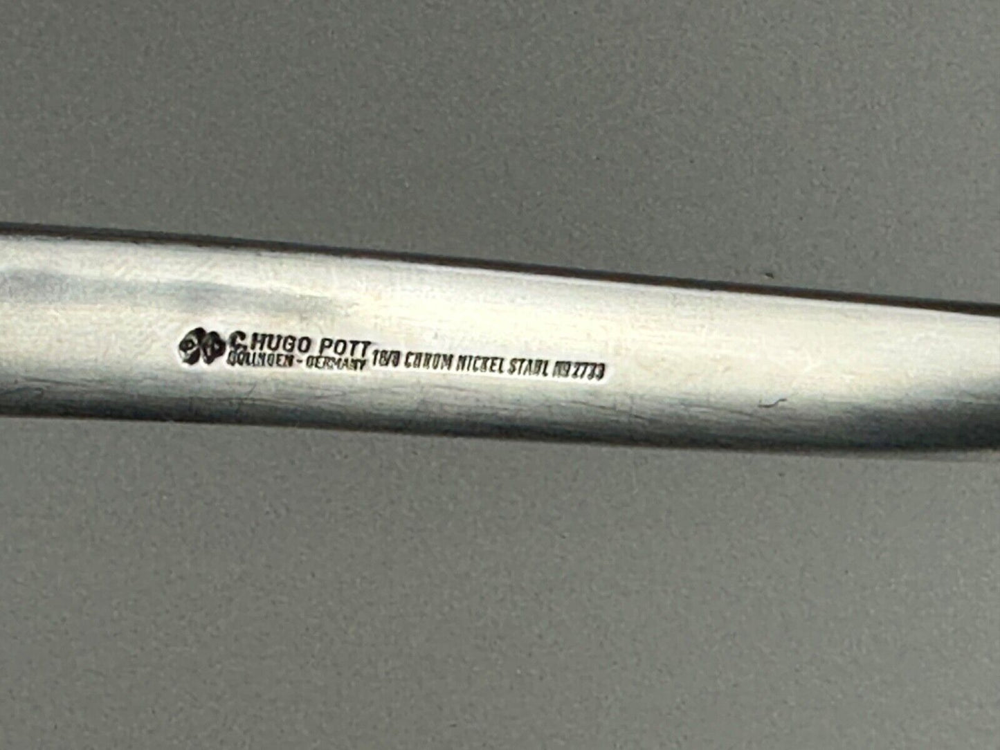 C. Hugo Pott 33 Serving Spoon 18/8 Chrome Steel Solingen Germany No.2733