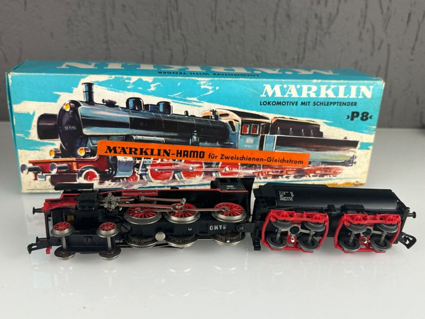 Old H0 Marklin Steam Locomotive Tender P8 HAMO 8398 made in Germany