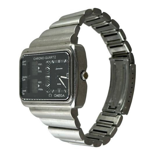 Omega Seamaster Albatros Chrono Quartz 32KHz 47mm Silver Vintage Stainless Steel